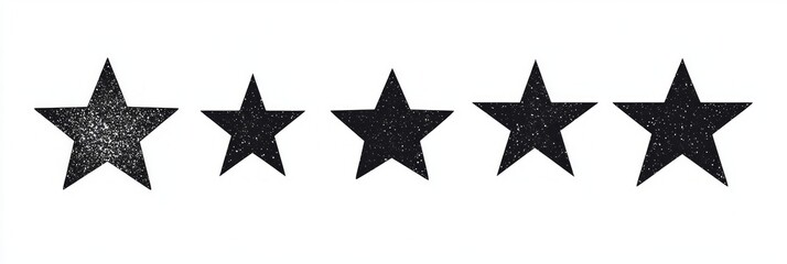 Obraz premium Stylish Black Stars on White Background