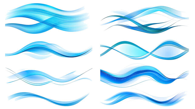 Smooth Shapes on Clear Background Generative AI