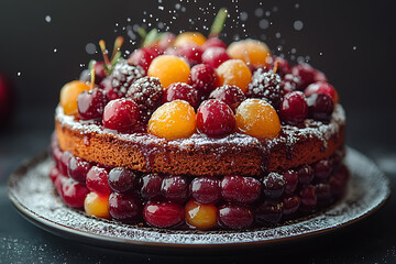 A luxurious Christmas fruit cake