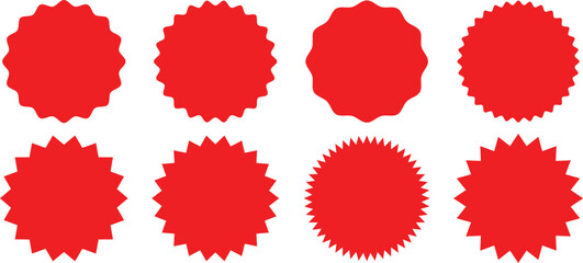 Red Pattern Stamp Isolated on Transparent Background