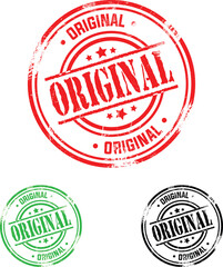 Original Stamp Seal Isolated on Transparent Background