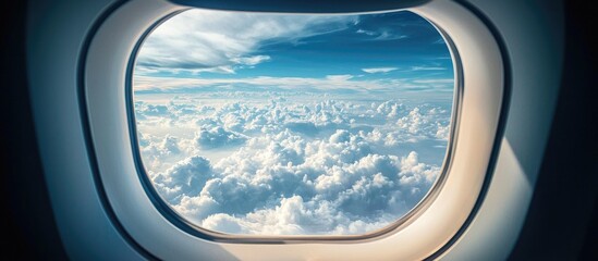 Fototapeta premium Snapshot Of The Clouds Seen From Inside A Plane