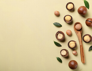 Delicious Macadamia Nuts Arranged on a Table
