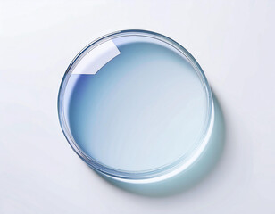 Blue Glass Minimal Product Display with Transparent Disk Background