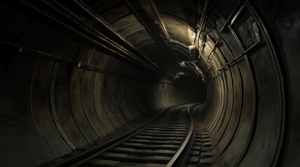 Underground tunnel of the London Tube