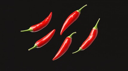 Vibrant red chili peppers a culinary delight for spicy food lovers and chefs alike