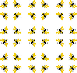 Honey bee icon. Insect character. Flying bee icon illustration isolated on white background.