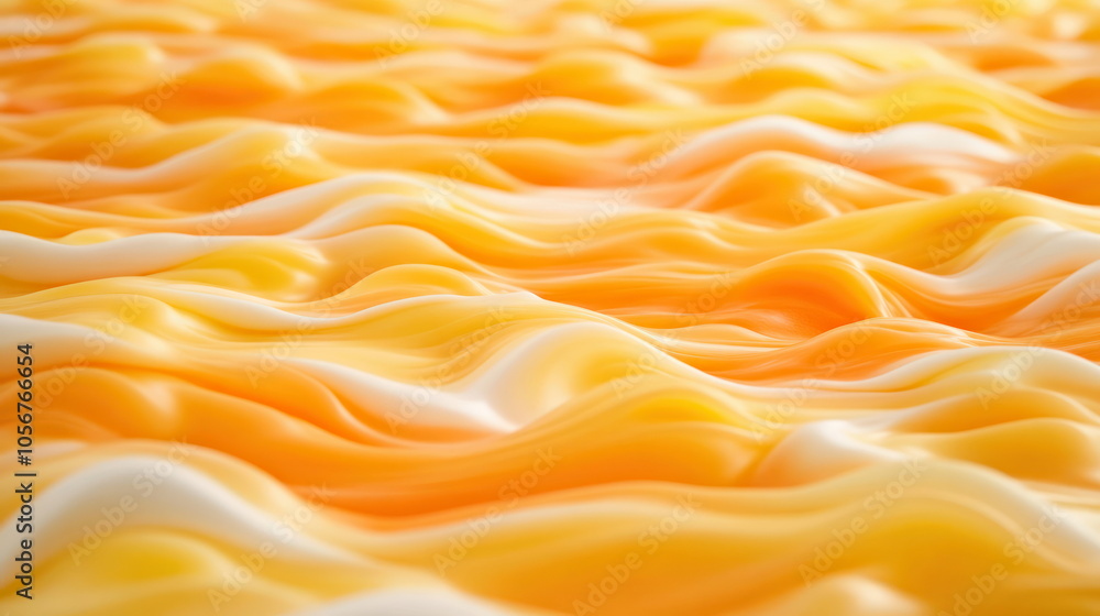 Aufkleber waves of creamy yellow a textural exploration of softness and warmth in fluid formations