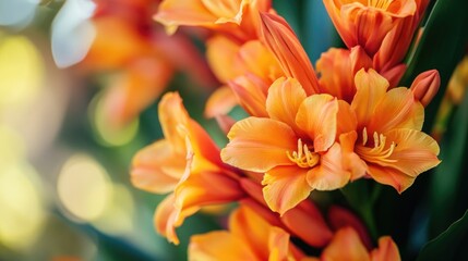 Exotic tropical blossom featuring vibrant orange flowers showcasing the beauty of nature and botanical diversity in gardening and floral arrangements