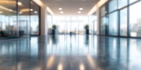 Fototapeta premium Modern Blurred Interior Space with Bright Natural Light
