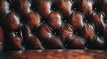 Naklejka premium Close up of an elegant tufted leather sofa