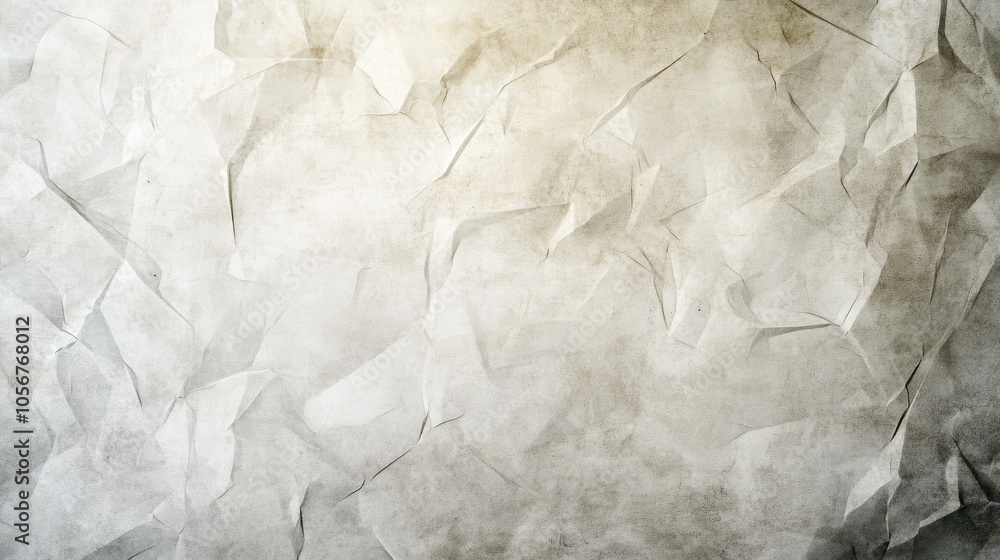 Poster grunge abstract background featuring old paper with layered translucency in shades of white and silv