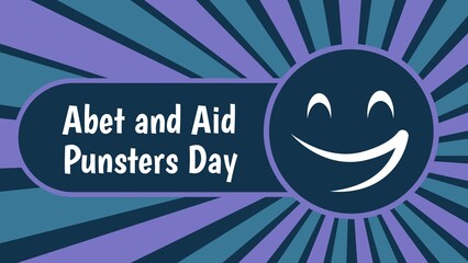 Abet and Aid Punsters Day web banner design illustration 