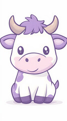 Fototapeta premium Cute cartoon cow