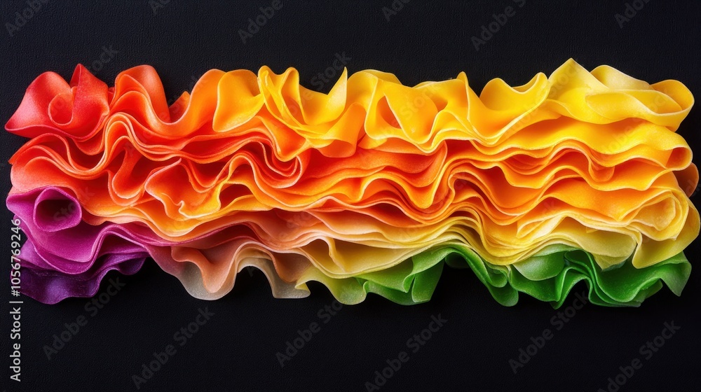 Aufkleber vibrant waves of colorful fabric textures representing diversity and unity