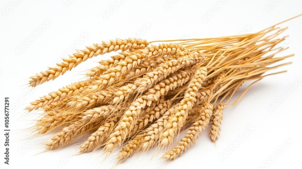 Poster a cluster of golden wheat is displayed against a white backdrop