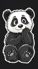 Obraz premium Cute panda illustration