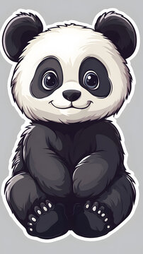 recommend clip art: Cute panda illustration