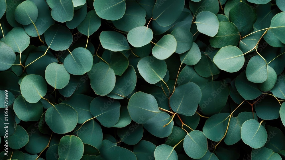 Poster background of fresh green eucalyptus twigs