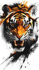 Obraz premium Fierce tiger face