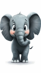 Obraz premium Cheerful baby elephant