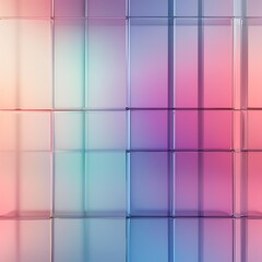 Transparent gradient glass background, 3d rendering 