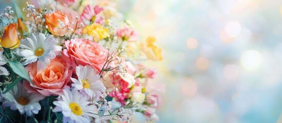 A Flower Bouquet A Perfect Background Suitable For Any Holiday Promo