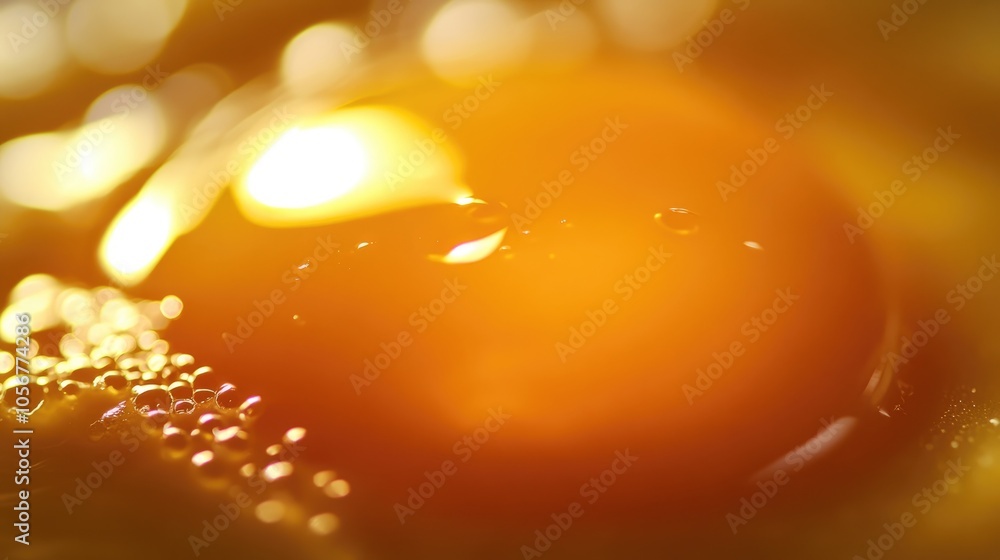 Poster a close up of a radiant egg yolk illuminated by soft light highlighting its rich hue and texture ide