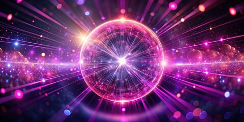 Futuristic Space Particles: Pink & Purple Energy Orbs in a Vivid Abstract Background for Animation and VFX Design