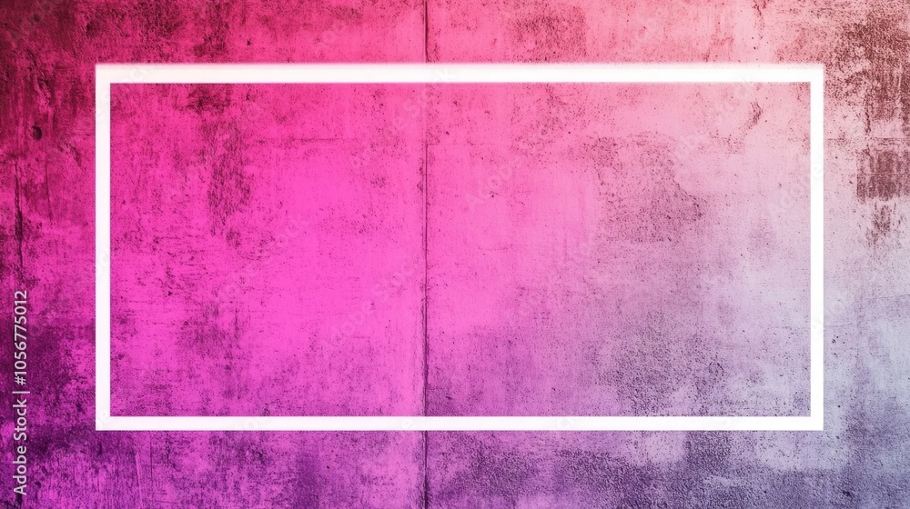 Poster abstract pink and magenta stone concrete texture backdrop with a white rectangular frame ideal for b