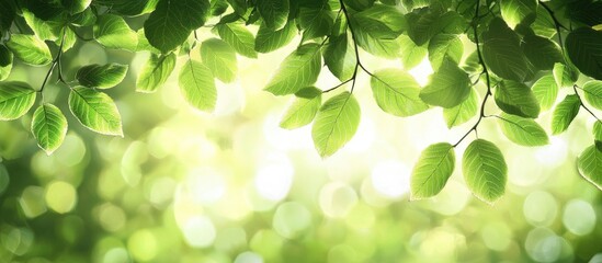 Fototapeta premium Green Leaves In Spring Background