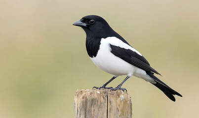 Fototapeta premium blackbird on a branch-generative ai