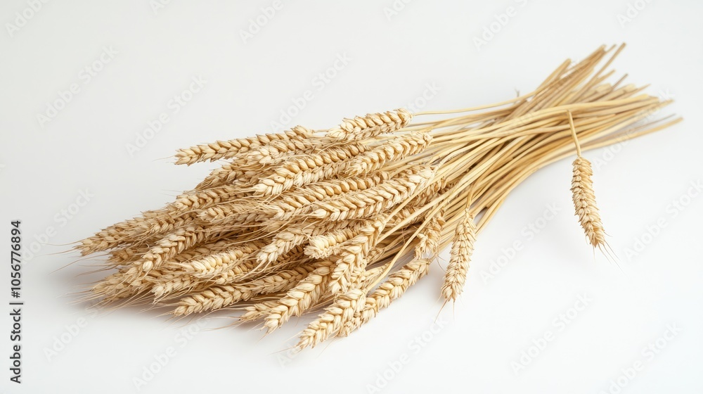 Poster a cluster of golden wheat is displayed against a white backdrop