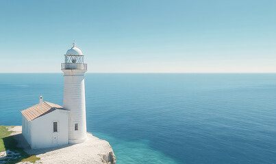 lighthouse in the sea-generative ai