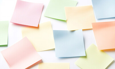 Fototapeta premium sticky notes on a wall-generative ai