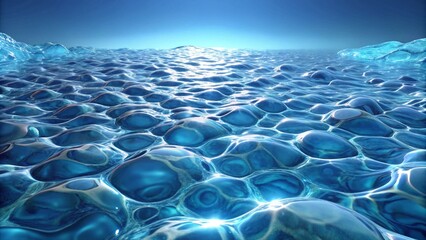 3d rendering water caustics. Texture of the water surface
