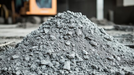 A stack of fly ash prepared for incorporation into cement