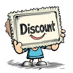 Obraz premium Cartoon character holding a large 