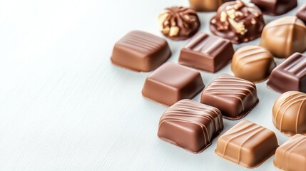 Fototapeta premium Delightful assortment of artisan chocolates perfect for any occasion