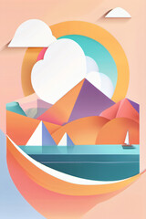 Fototapeta premium Travel poster background