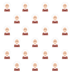 Scientist icon isolated seamless pattern on white background