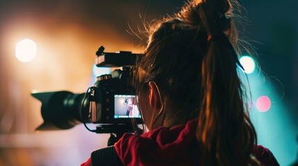 Young Girl Live Streaming - a vibrant and modern moment. The image captures the excitement and creativity of a child engaging with her audience.