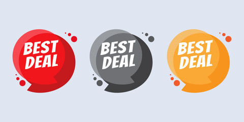 Best deal sticker, sign, icon and label isolated on white background