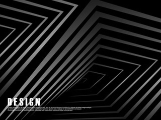 Abstract futuristic dark black background with modern design. Realistic 3d wallpaper with luxurious flowing lines. Elegant background for posters, websites, brochures, cards, banners, apps, etc.