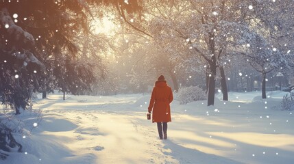 Enchanting Winter Wonderland: A Peaceful Stroll through the Snow-Covered Landscape
