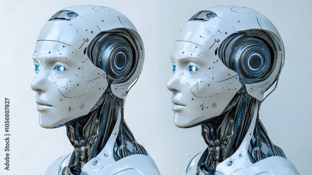 Poster ai robots showcase advanced design at tech exhibit generative ai