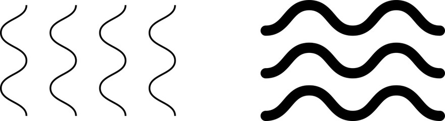 Vector zigzag lines. Curvy lines collection. Horizontal wave lines set. Zig zag wiggly lines. Wavy line. Waves set