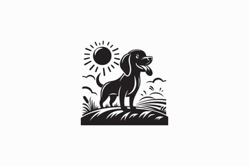 A Dog vector silhouette image made by adobe illustrator..eps