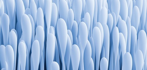 Obraz premium Abstract crowd of people figures in blue tones, minimal and uniform, community or population theme