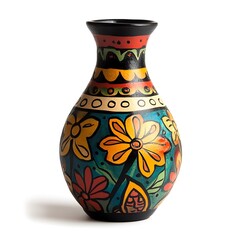 A decorative vase on a white background.